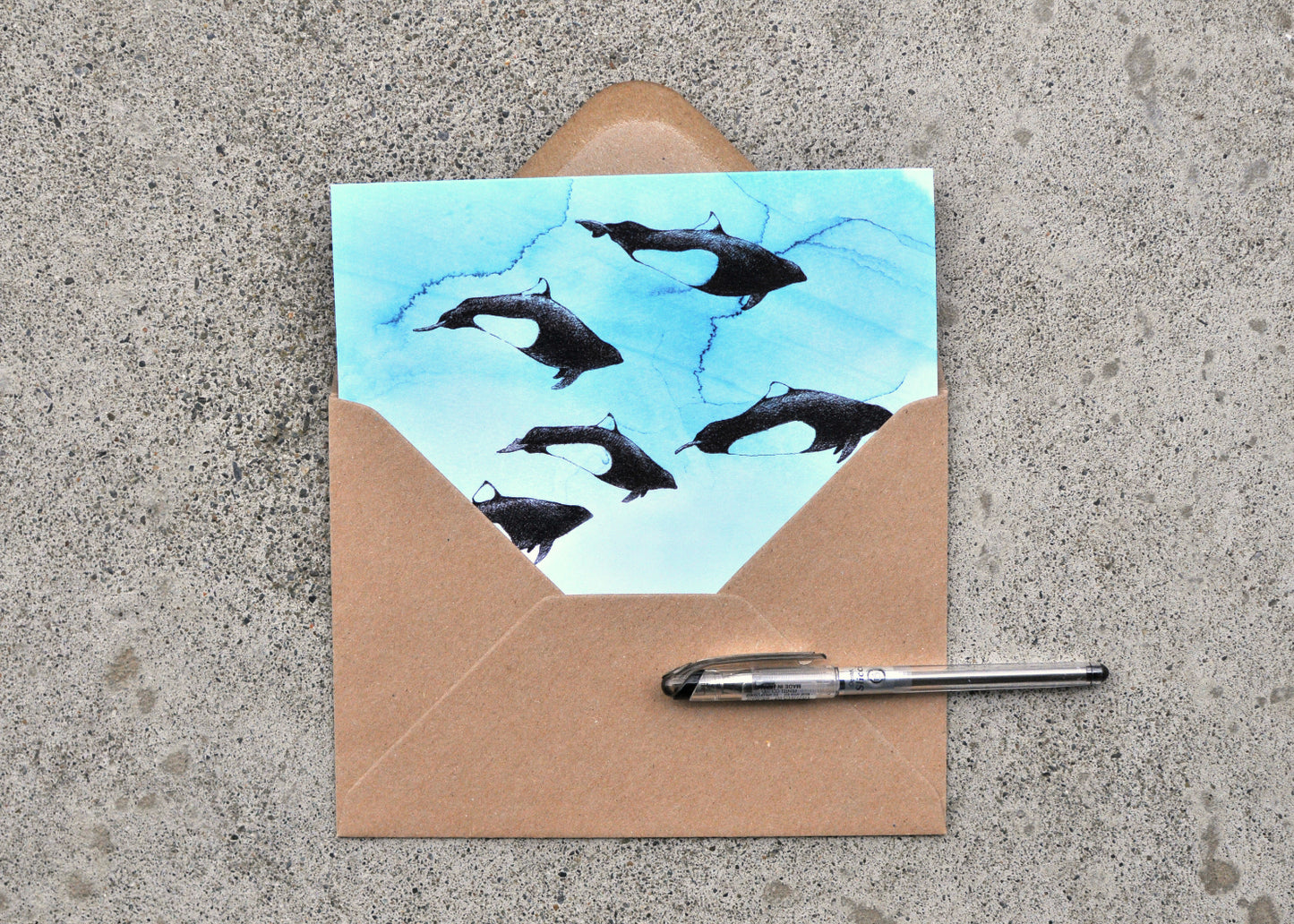 Dall's Porpoise Greeting Card - Ocean Series