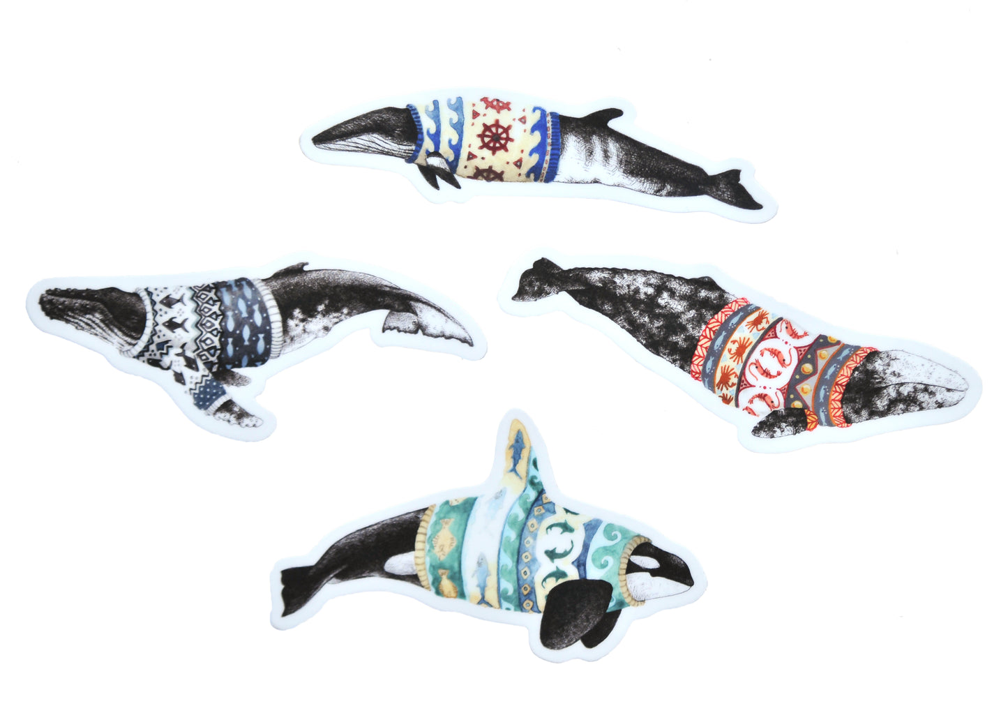 Whale Stickers - Set of Four Sweater Weather