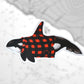 Wet Coast Plaid Orca Sticker