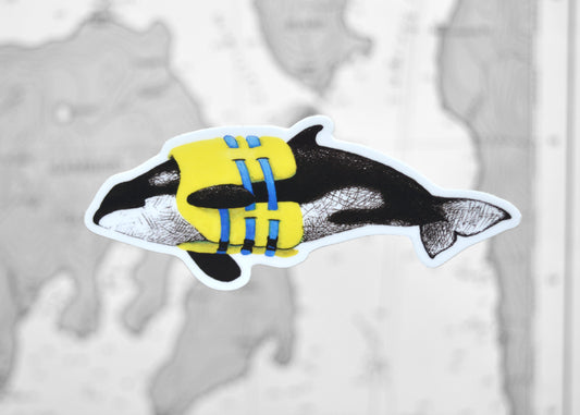 Life Preserver Orca Sticker