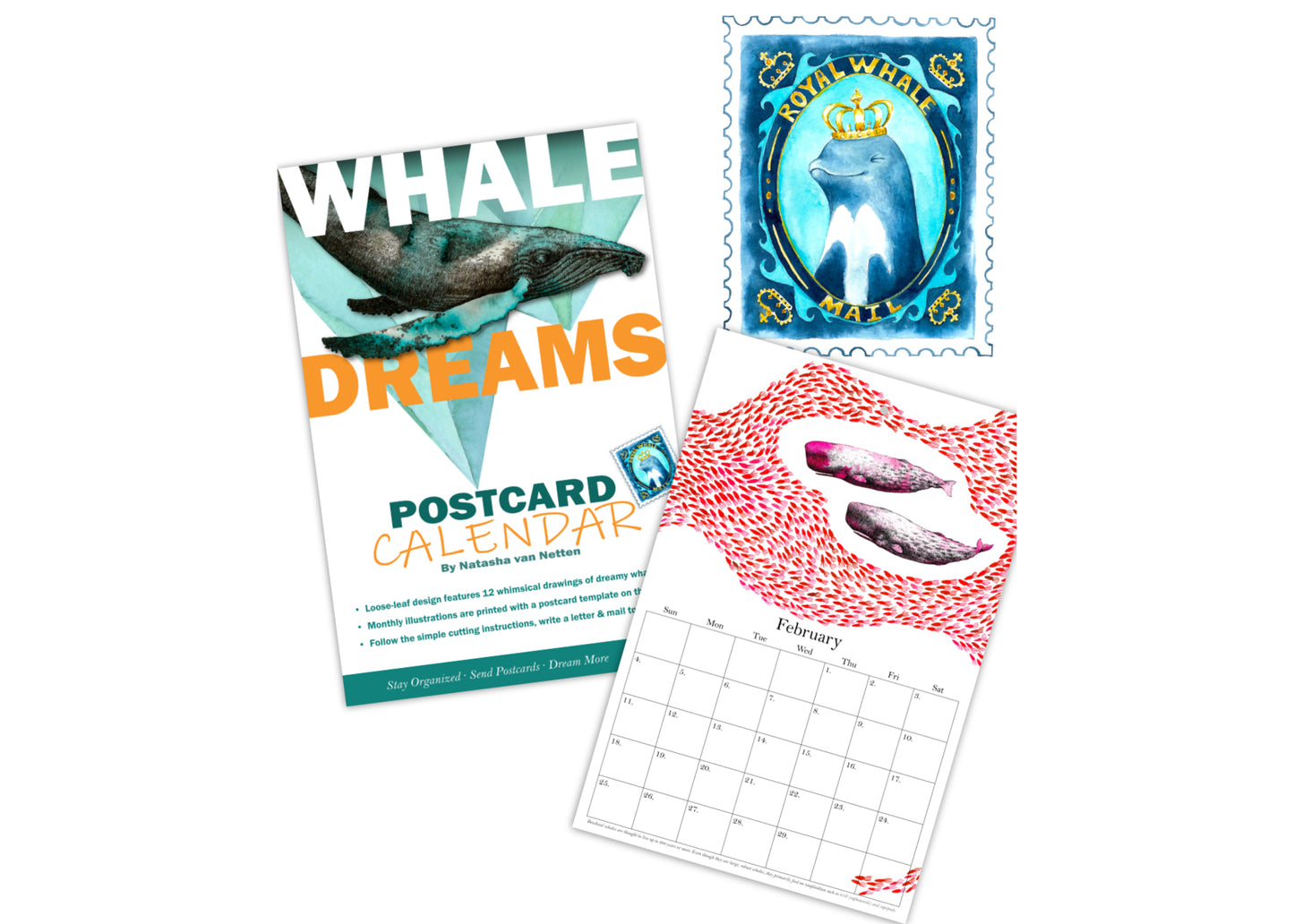 Whale Dreams Postcard Calendar 2026
