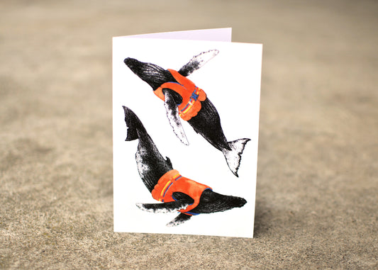 Life Preserver Humpback Whale Greeting Card