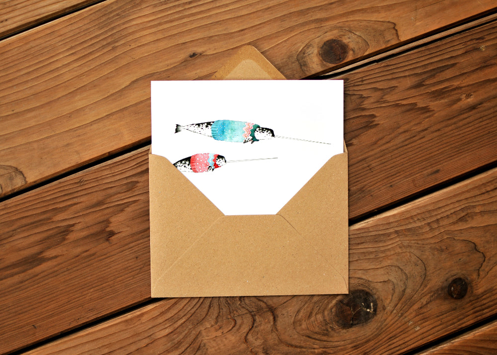 Narwhal Sweater Greeting Card