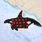 Wet Coast Plaid Orca Sticker
