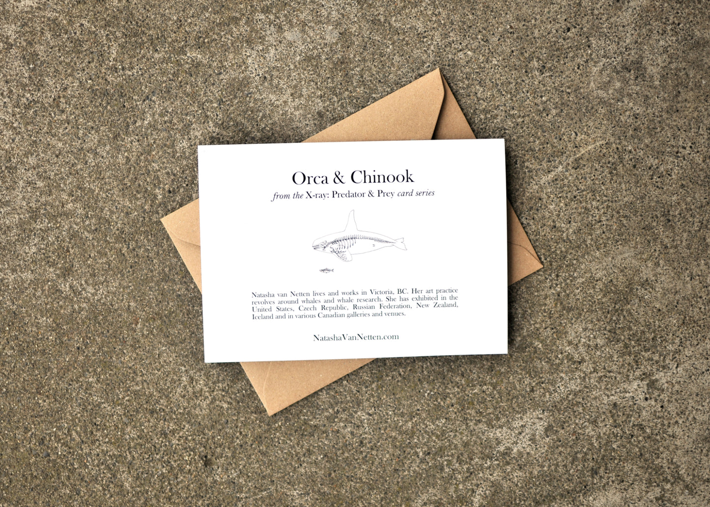 X-Ray Orca & Chinook Greeting Card