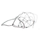 Photo of a 3D wire sperm whale sculpture.