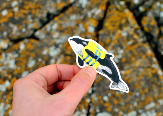 Life Preserver Orca Sticker
