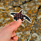 Wet Coast Plaid Orca Sticker